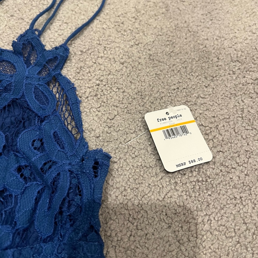 Free People Adella Navy Lace Mini Dress - Picture 3 of 5